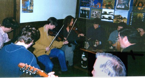 Asheville Seisiún Players: (clockwise from left) Matt, Quinto, Beannie, Ann, Jeff,  Jason, Rocky, Richard, and Ross